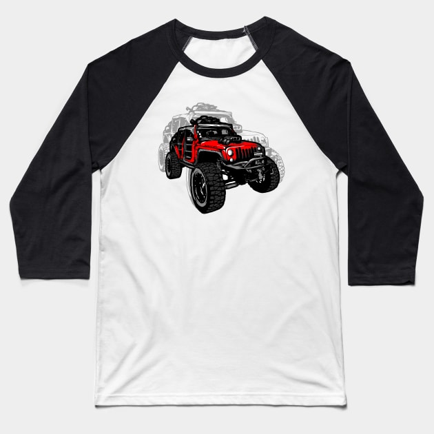 rubicon jeep Baseball T-Shirt by stonehouse art